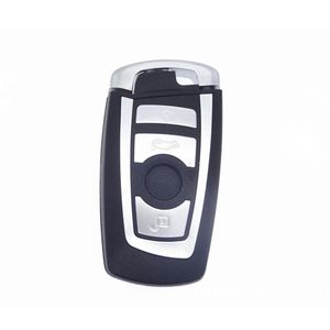 4 boutons Bo￮tier de cartes ￠ puce Shell Key Shell pour BMW 5 7 S￩rie avec un bo￮tier d'alarme de voiture de lame d'urgence Entr￩e sans cl￩ COUVERNEMENT 266F
