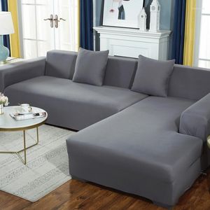 Tampa de cadeira Tampa de sofá elástica para a sala de canto de canto de canto de canto ângulo de 2 e 3 lugares Móveis L Shape Slipcover Couch Elasticado