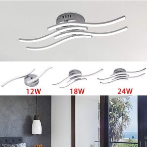 Deckenleuchten AC85-265V 12W 18W 24W Moderne LED-Lampe Aluminium Wellenform Licht für Schlafzimmer Küche Wohnzimmer Dekoration