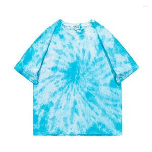 Magliette da uomo Tie-Dye Blue Abiti firmati da uomo T-shirt a maniche corte Hip Hop Estate Cotone di alta qualità Oversize Loose Streetwear