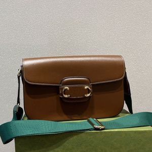 Büyük flep omuz çantası messenger el çantası eyer toka çapraz gövde çantası gerçek deri klasik harf ayarlanabilir kırmızı yeşil şerit kayış kayışı bayan debriyaj