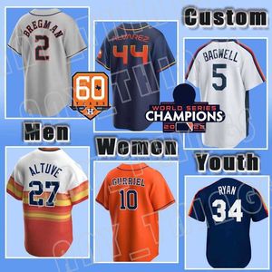 2 Alex Bregman Baseball 5 Jeff Bagwell 27 Jose Altuve Astros Yordan Alvarez 2022 World Series Jersey Jeremy Pena Kyle Tucker Framber Valdez Nolan Ryan Yuli Gurriel