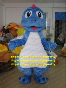 Biały Belly Blue Dragon Dinosaur Dino Mascot Costume Adult Cartoon Postacie Kampania Reklamy Coroczne sympozjum ZZ7789