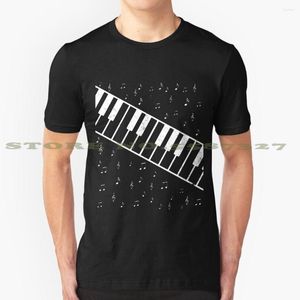 Camisetas para hombres Piano Music Keyboard Gráfico personalizado Camiseta divertida Musical Pianist Instrument Teacher