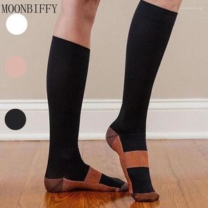 Men's Socks 1 Pair Unisex Copper Compression Women Men Anti Fatigue Pain Relief Knee High Stockings Varicose Vein