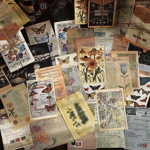 60st Vintage Retro Nostalgic Material Package Stationery Bakgrund Koreanskt system Bottom Collage Scrapbook Planner Journal