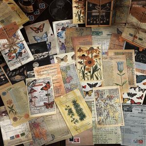 60pcs Vintage Retro Nostaljik Malzeme Paket Kırtasiye Arka Plan Korece Sistemi Alt Kolaj Scrapbook Planlayıcı Dergisi