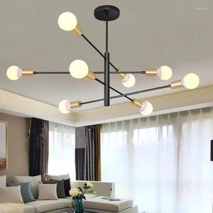 Lustres lustres nórdicos luminárias modernas lâmpadas de decoração de arte longa e27 Lâmpadas LED teto interno pendurado para decoração de casa