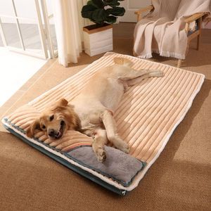 kennels pens Calming Dog Beds For Small Large s XXL Medium Luxury With Pillow Removable Cover Washable Pet Cat Mat Soft Cushion Sofa 221108
