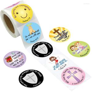 Gift Wrap 500pcs Religious Stickers For Christian Bible Verse Cartoon Cross School Teacher Encouragement Church Lables