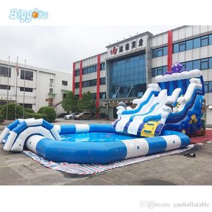 Advertising Inflatables YARD PVC Outdoor Use Giant Commercial Inflatable Water Park Water Pool Slide With Blowers