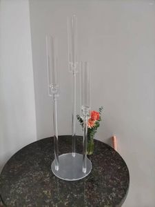 Ljush￥llare 5st 6st 10st Wedding Decorative Center Holder Clear Acrylic for Event Party