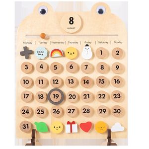Other Toys Kids Montessori Calendar Learning Time Week Month Ornaments Baby Nordic Wood Toys Educational Toys for Children Gift Decoration 221108