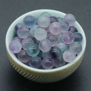 Naturalne 8 mm bez piorun-ball bez dziur Nieprzepuszczona Czakra Kolekcja Kolekcja Uzdrawianie Reiki Decor Flourite Stone Balls Koraliki