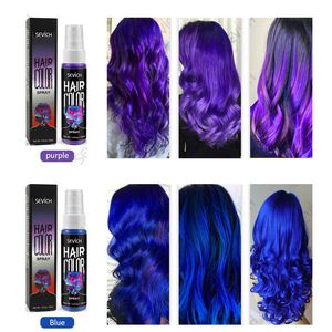Hair Colors Disposable Quick Spray Lasting Security Waterproof Dye Purple Red White Fashion Instant Color Products