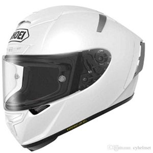 Face completa X14 Gloss White Motorcycle Helmet Anti Fog Visor Man Riding Motocross Motocross Racing Motorbike capacete n o original helmet303a