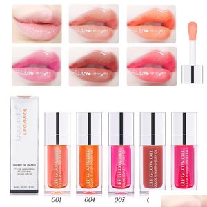 Lip Gloss Crystal Jelly Hidratante Lip Oil Plum Gloss Makeup Sexy Plump Glow Tinted Lips Plumper 6Ml Drop Delivery Health Beauty Dhptt