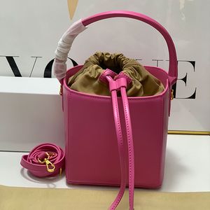String Bucket Bag Drawstring Tote Handbags Bag Crossbody Square Shape Shoulder Purse Gold Metal Letter Fashion Cross Body Wallet Cowhide Plain Detachable Strap