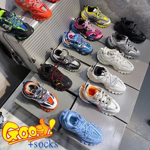 Spårar skor designer spår 3 3.0 trippel vit svart mans kvinnor sneakers gomma läder tränare nylon tryckt plattformstränare skor