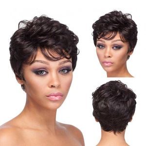 Hair Lace Wigs Women's Small Curl Short Hair Chemical Fiber High Temperature Silk Wig Head Cover