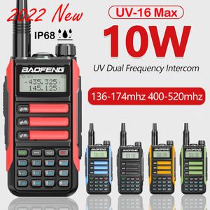 Walkie Talkie Baofeng UV-16 Max Profesyonel Yüksek Güçlü Çift Bant 2 Yolu CB Ham Su Geçirmez Radyo USB Şarj Cihazı Yükseltme UV82 Pro 221108