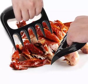 Ferramentas de aves de carne de carne Black Meat Bear Garras de plástico Forks BBQ Shredder Frango Separador Fácil Uso Ferramentas de cozinha de churrasco P1108