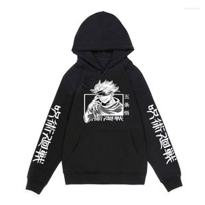 Męskie bluzy z kapturem anime jujutsu kaisen gojo satoru manga man man kobietę unisex pullover polar ciepła bluza harajuku ubrania kropelki xxxl