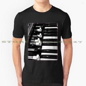 Magliette da uomo Hammond B3 Organ Fashion Tshirt Musical Musical Strumento Musical Keys in bianco e nero