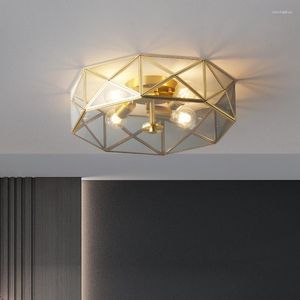 Deckenleuchten, alle Kupfer-Licht, Luxus-Lampe, einfaches Schlafzimmer, Wohnzimmer, Esszimmer, Studie, kreative Persönlichkeitsbeleuchtung