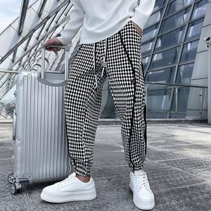 Pantaloni da uomo Bannaji Fashion Coulisse Hip Hop Cavallo basso Pantaloni da jogging da uomo Pantaloni sportivi Harem scozzesi Pantaloni larghi larghi alla caviglia