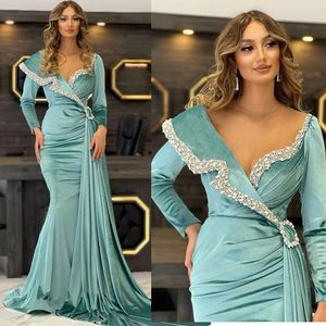 Graeful Sheer Neck Jewel Prom Dresses Crystals Pleats Party Dresses Floor Length Custom Made Evening Dress