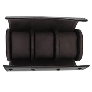 Titta på lådor Casebox Pu Roll Travel Display spelautomater armbandsur samling Holder Tube Container Watches Organizer 3