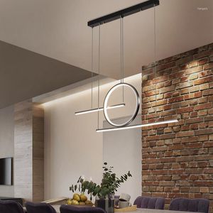 Pendant Lamps Modern Simple LED Chandelier Nordic Living Room Table Dining Kitchen Bar Home Decor Indoor Lighting Fixture