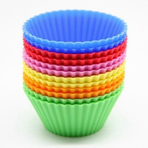 Yeni yemek 5 cm Silikon Cupcake Liner Kek Çikolatalı Kek Çikolatalı Kuffin Astarlar Puding Jöle Pişirme Kalıp Kalıp