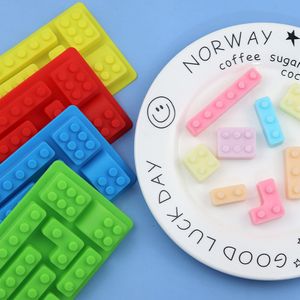 10-Cavity Different Shape Building Block Silicone Mold DIY Candy Chocolate Cake Decor Children's Day Birthday Party Gift MJ1057