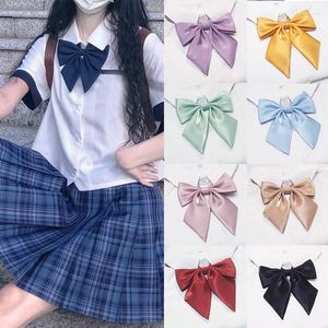 Bow Ties Women Cravat Ladies Solid Color Tie Red Black Futterfly Silk Female Girl Student El Clerk Waitress Neck Wear