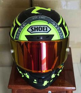 SHOEI X-Fourteen Isle of Man TT Full-Face Motorcycle Helmet - High-Quality ABS, Unisex, Suitable for All Seasons