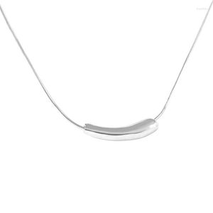 Catene Piccola collana di melanzane S925 Sterling Silver Coreano Simple Chic Cool Accessories