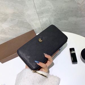 Mode Long Wallet Ophidia Mens Wallet, lyxig designer Signatur Matelasse Män Kvinnor präglade äkta läderkortshållare Koppling Fodral Purse Mini -väskor