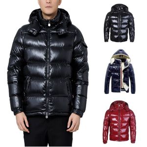 Mens Winter Puffer Jacket Designer Down Jackets para homens pretos espessos à prova de vento com capuz casaco parka nfc scan S/M/L/2XL/3XL Chain Chain Moda