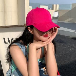 Ball Caps Summer Beach Sun Hats Women 2022 Casual Hat Fashion Vacation Travel Outdoors Baseball Rose Red For