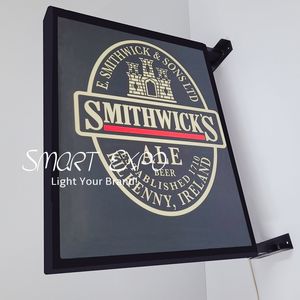 Projektowanie ściany Lightbox 60x100 cm Reklamy Wyświetlacza Wodoodporna dwustronne panele magnetyczne Projekcja ścian Montaż z drewnianym pakowaniem obudowy