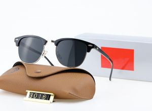 Designer de luxo Ray Band Sunglasses para homens Mulheres quadradas meio quadro piloto ￳culos de sol cl￡ssicos de moda de moda Lunettes de alta qualidade de soleil derramar femmes