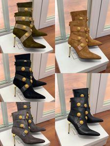 St￶vlar 2022 Den senaste designern Luxury Catwalk FashionBoots Fashion High Heel Short Boots