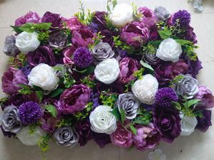 Decorative Flowers SPR 3D PURPLE Artificial Silk Arrangements Flower Wall For Weddings Backdrop Arch Table Flowe