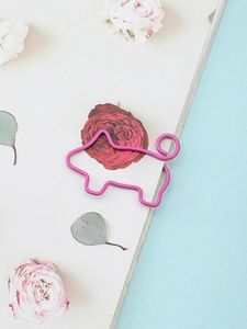 Kawaii Little Pig Flamingo Pink Bookmark Paper Clip School Office Supply Prezentacja