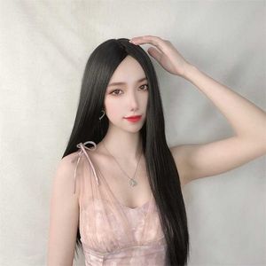 Hair Lace Wigs Japan and South Korea Wig Straight Simulation Scalp Split Waist Long Hair Mechanism Chemical Fiber Headgear Women's