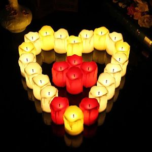 Weihnachts -LED -Elektrokerzenleuchten Party Dekoration Knopf Batterie Flameless Blinke Lampe Hochzeitsgeburtstagsfeier Kerzen Tee Leuchte