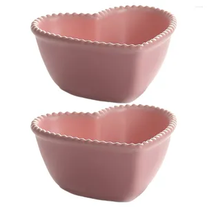 Bowls Bowl Ceramic Heart Fruit Salad Pudding Serving Dish Snack Plate Shaped Plates Small Pasta Appetizer Sauce Dessert Cereal