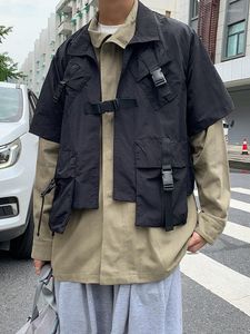 Herrv￤star v￤st h￶sten herrar jacka tv￥ bit kostym hajuku 2023 japansk mode kontrast f￤rg l￥ng￤rmad manlig toppar avslappnad 2A6780